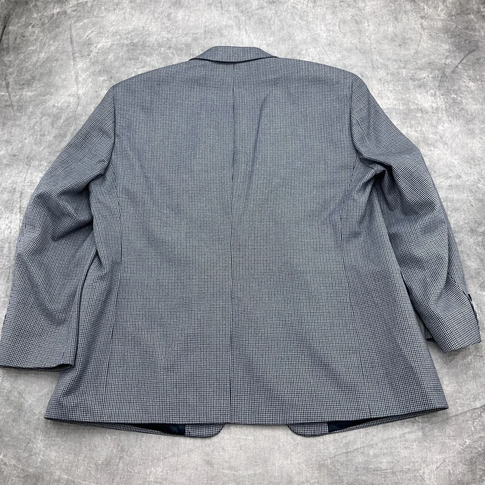 Stafford Blazer Men 46R Black Gray Houndstooth Check Classic Fit Jacket India